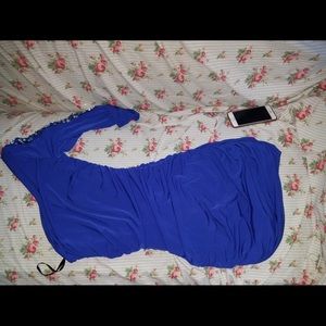 Blue mini short dress